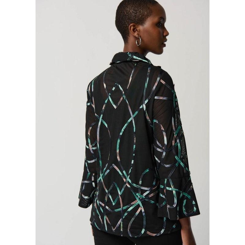 Jacket With Soutache Style | Black/Multi-Joseph Ribkoff-Shop 12 Bendigo