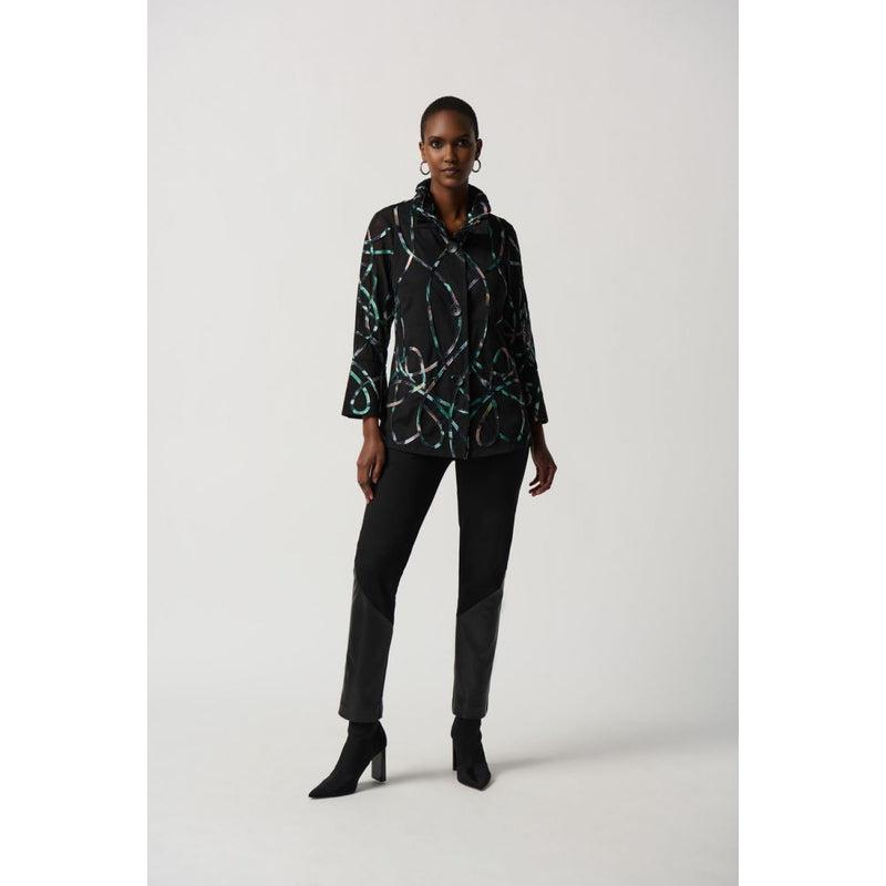 Jacket With Soutache Style | Black/Multi-Joseph Ribkoff-Shop 12 Bendigo