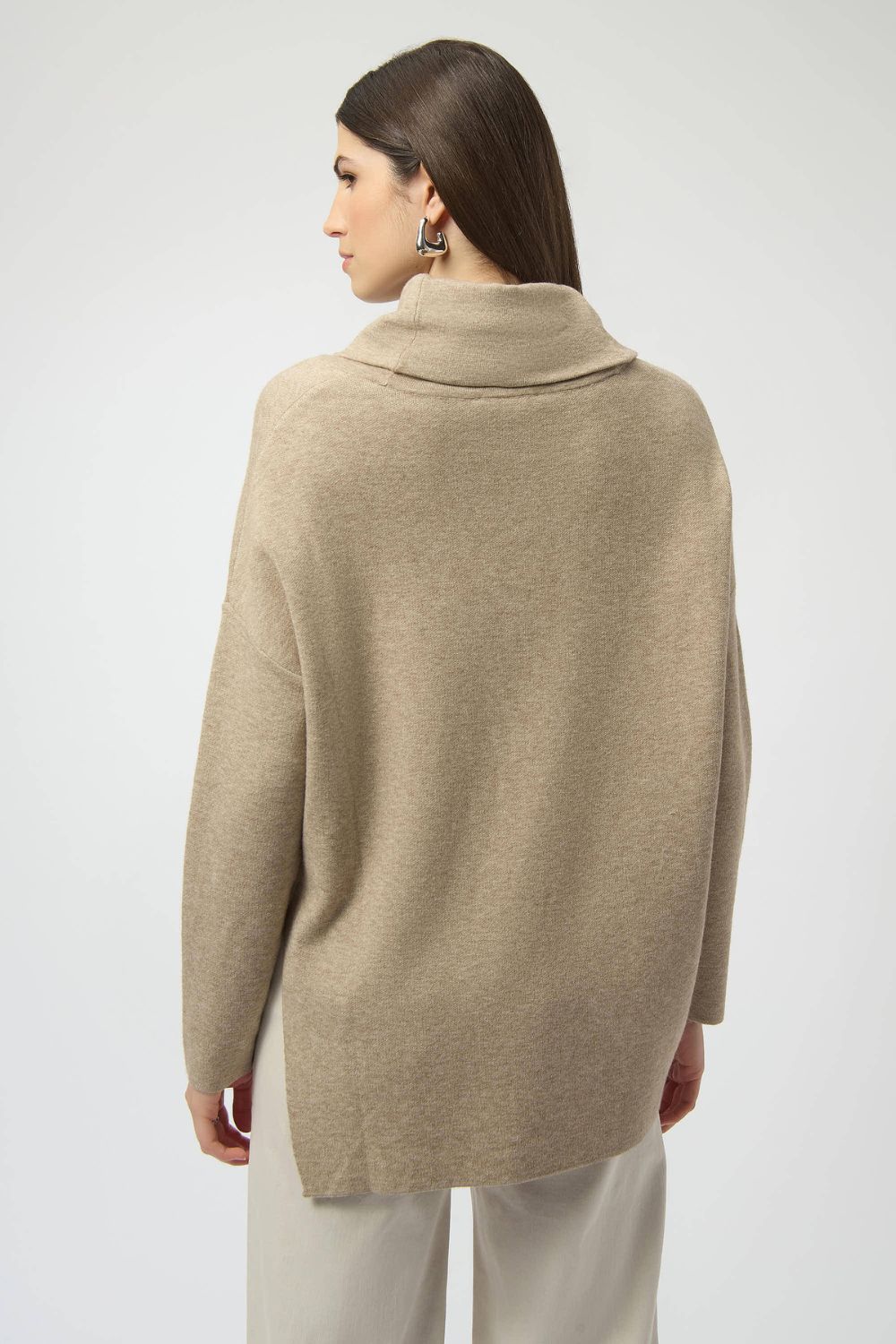 Sweater Knit Asymmetrical Pullover | Oatmeal Melange