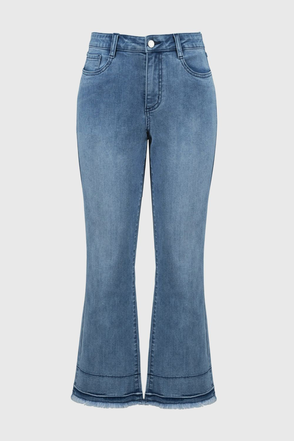 Joseph Ribkoff Flare Crop Stretch Jeans | Vintage Blue_Shop 12