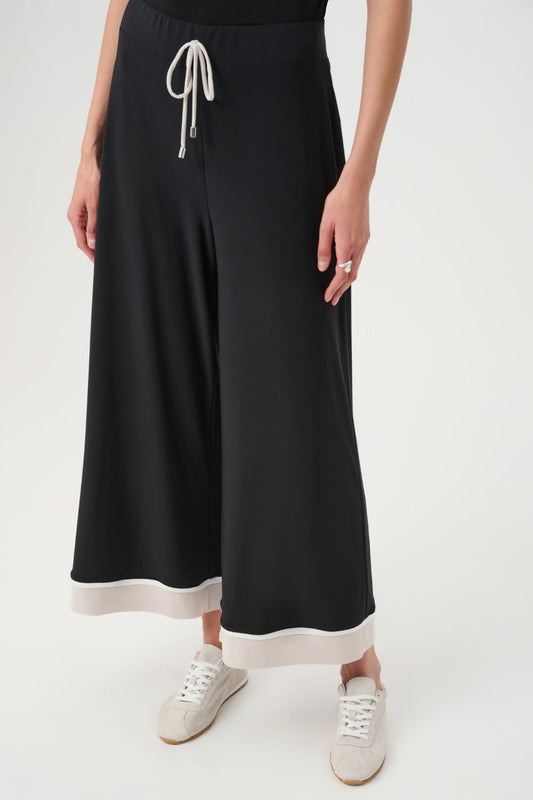 Colorblock Culotte Pants | Black/Moonstone