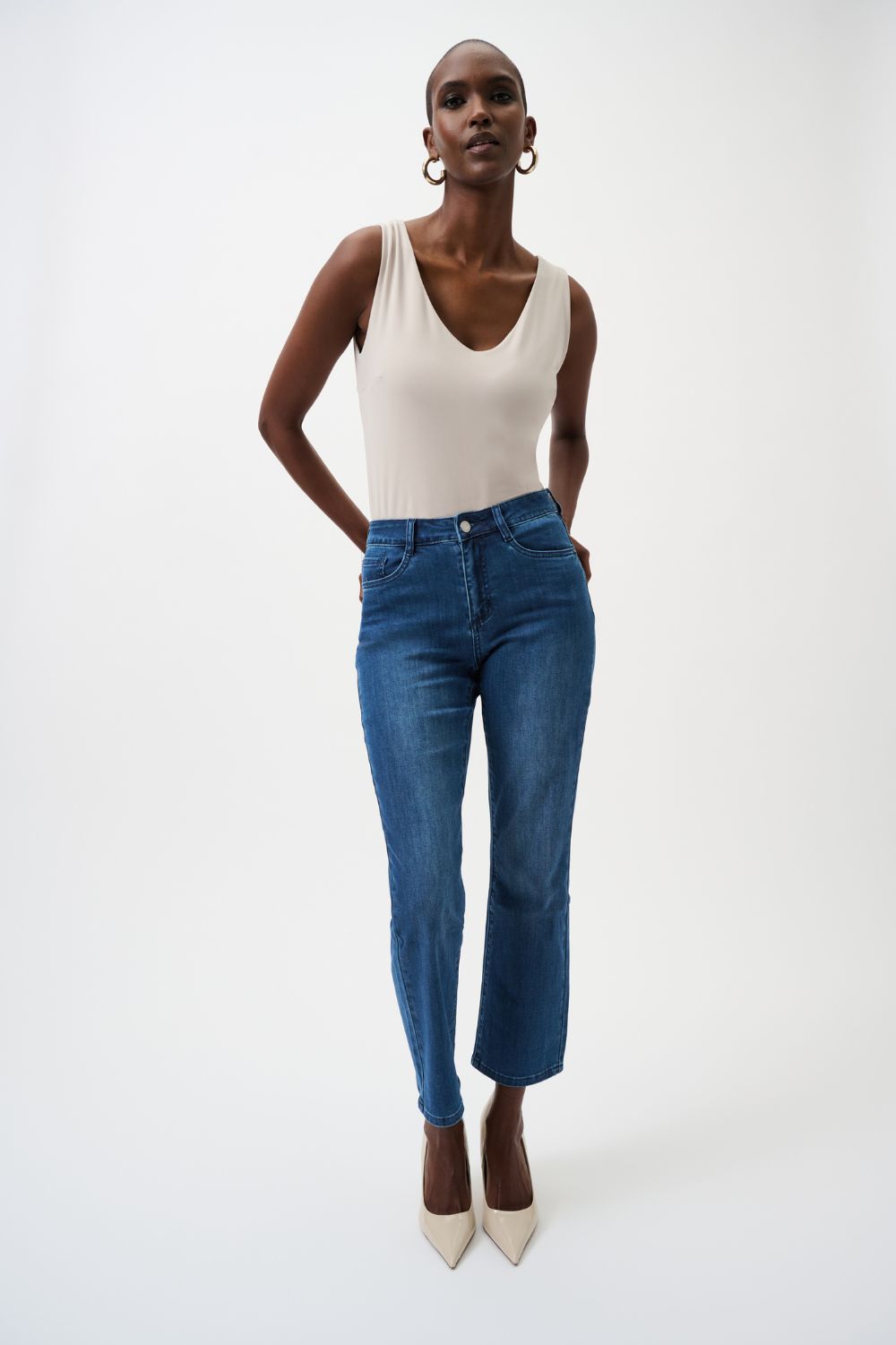 Margot Classic Straight Leg Jeans | Mid Blue