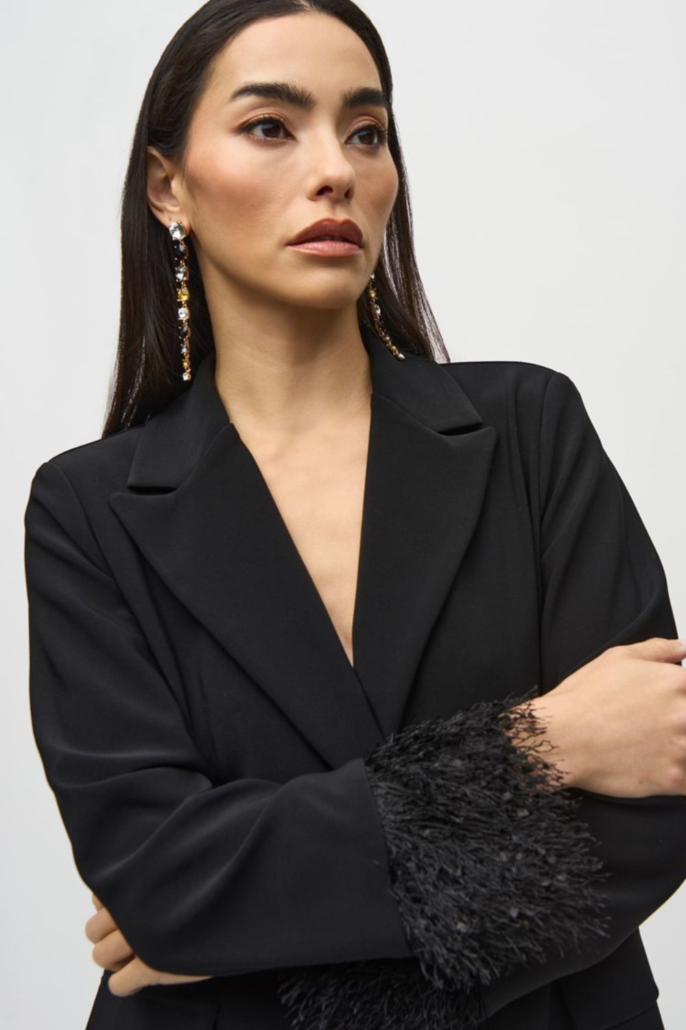 Joseph Ribkoff Silky Knit Straight Blazer | Black_Shop 12