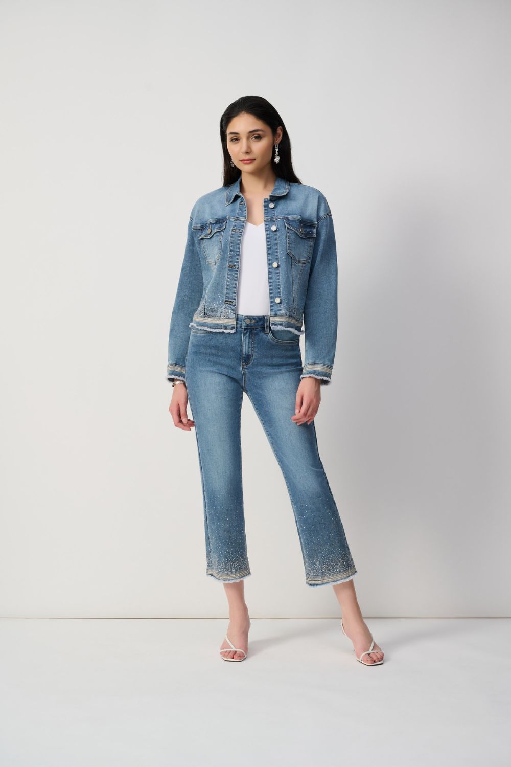 Straight Crop Jeans | Vintage Blue