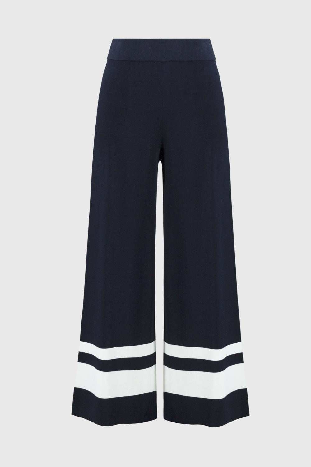 Placement Stripe Knit Culotte | Midnight Blue/Vanilla