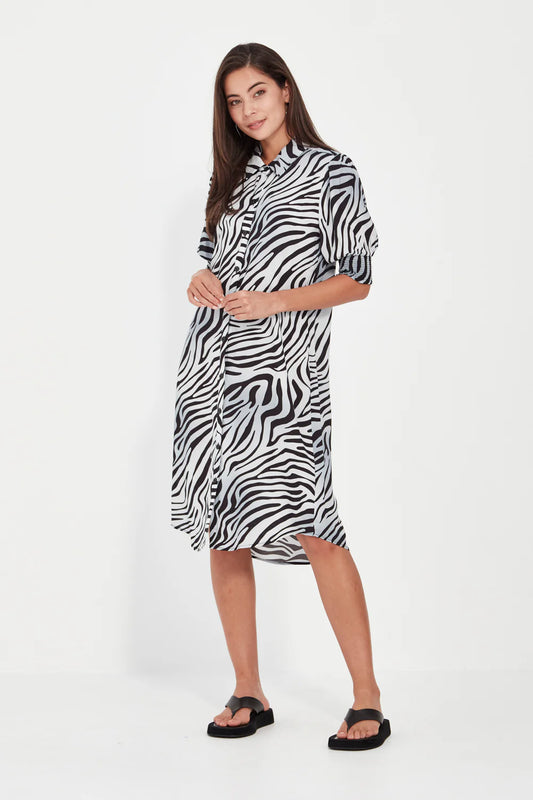 Julia Dress | Zebra Print