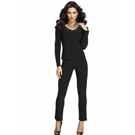 Frank Lyman Knit Pant | Black-Frank Lyman-Shop 12 Bendigo