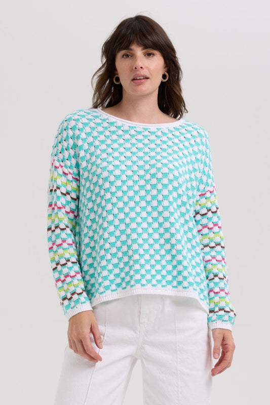 Checked Jumper | White