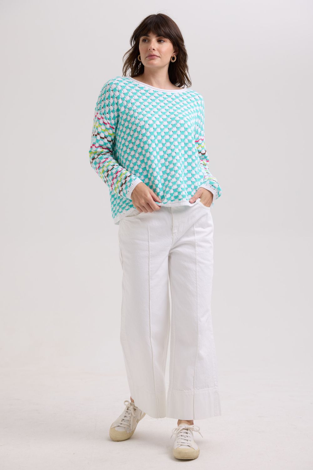 Checked Jumper | White