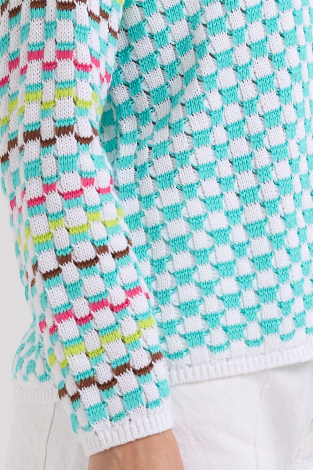 Checked Jumper | White