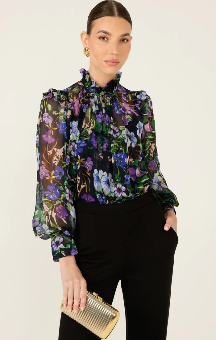Opulence Blouse | Violet Floral