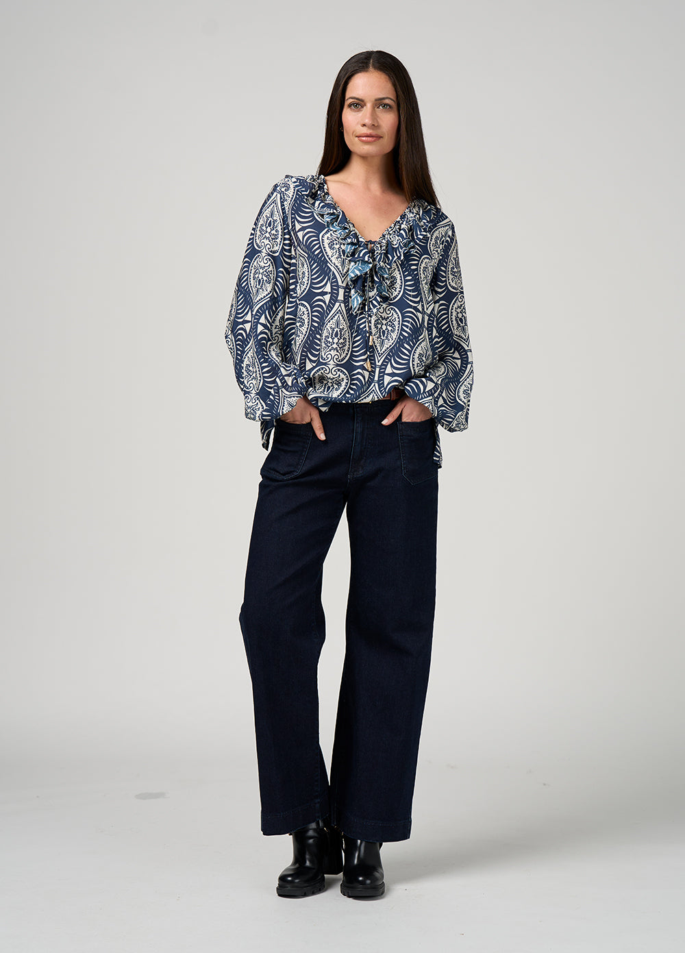 Opaline Blouse | Indigo