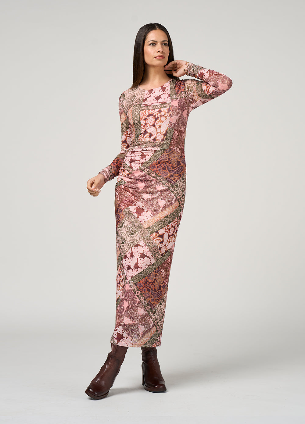 Byzantium Mesh Dress | Blush