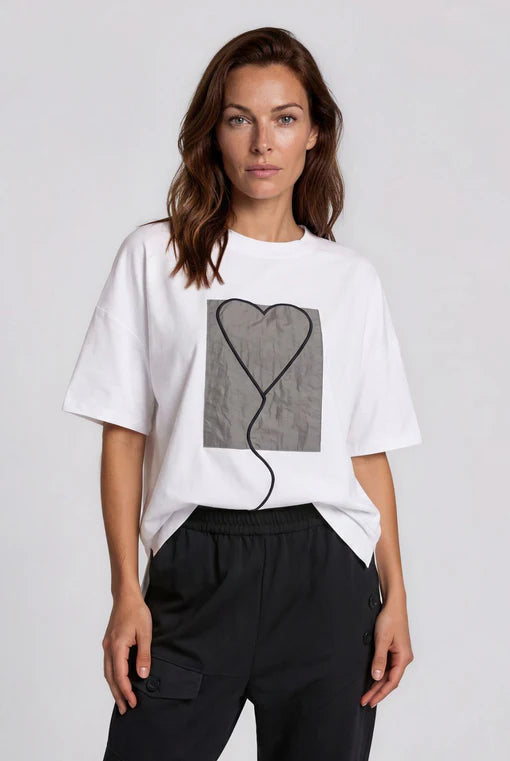 LYL  S/S Decorative Tee | White