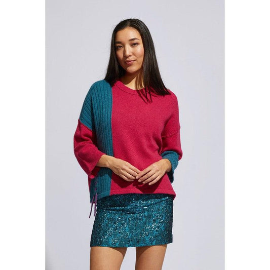 LD & Co Lace Up Jumper | Fuchsia_Shop 12