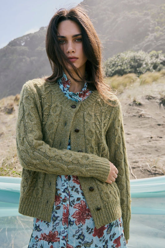 Maxwell Cardigan | Wasabi