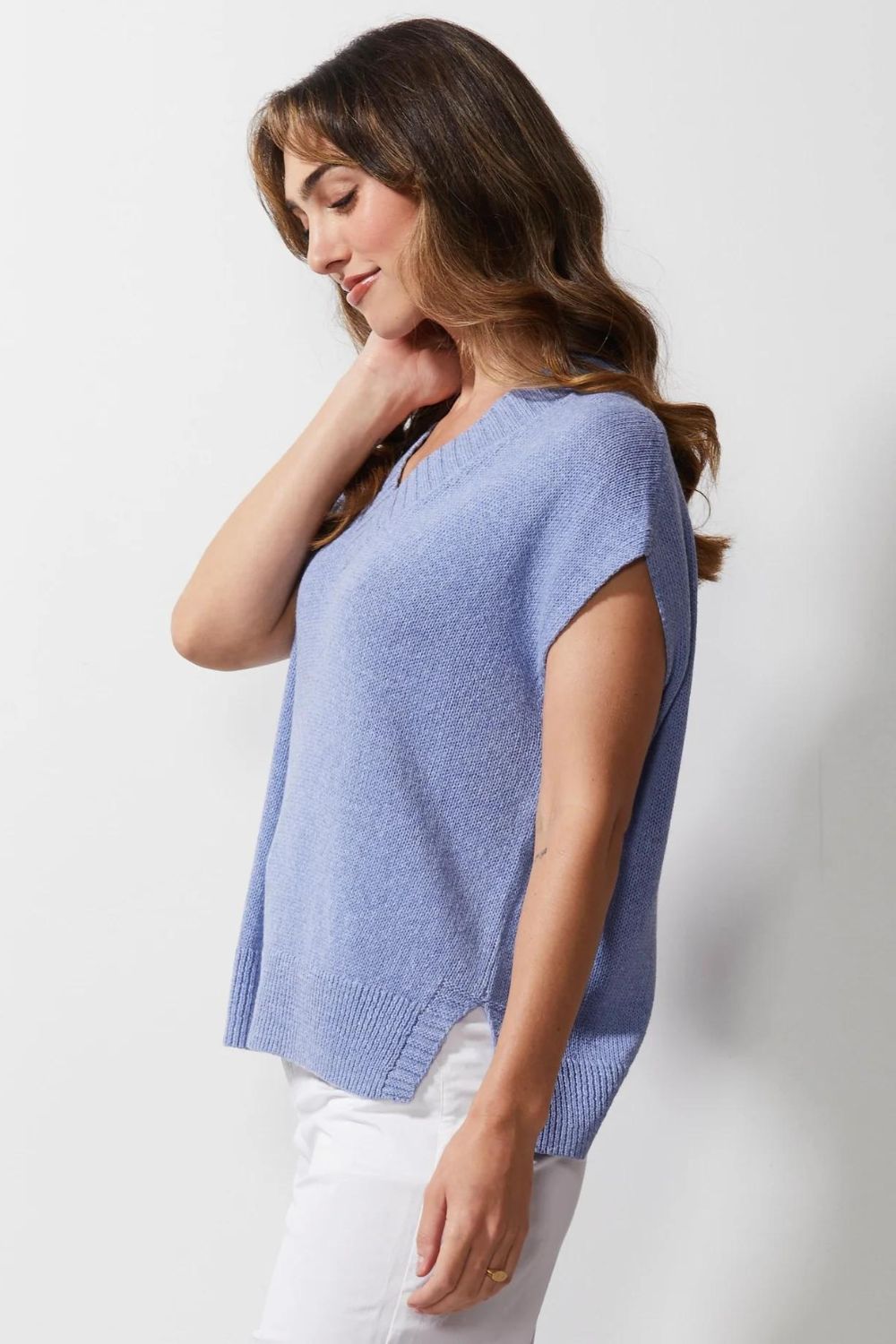 LD & Co Chunky Linen Vest | Gingham_Shop 12