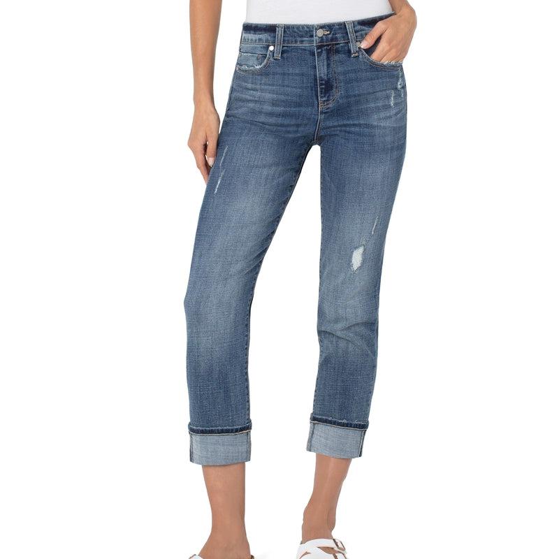 Marley Girlfriend Rolled Jean | Sierra Vista-Liverpool Jeans-Shop 12 Bendigo