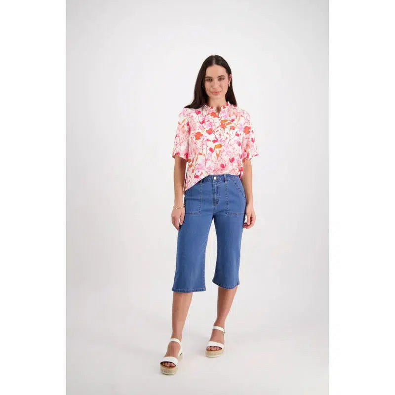 Stonewash Long Wide Leg Short-Vassalli-Shop 12 Bendigo