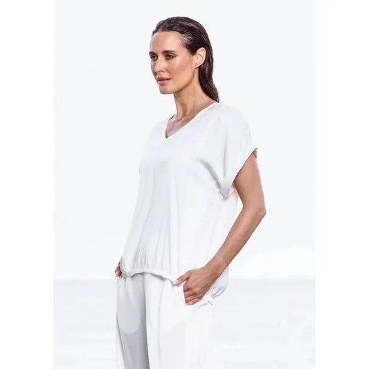 Relaxed Fit Savoca Top | White-Lounge the Label-Shop 12 Bendigo