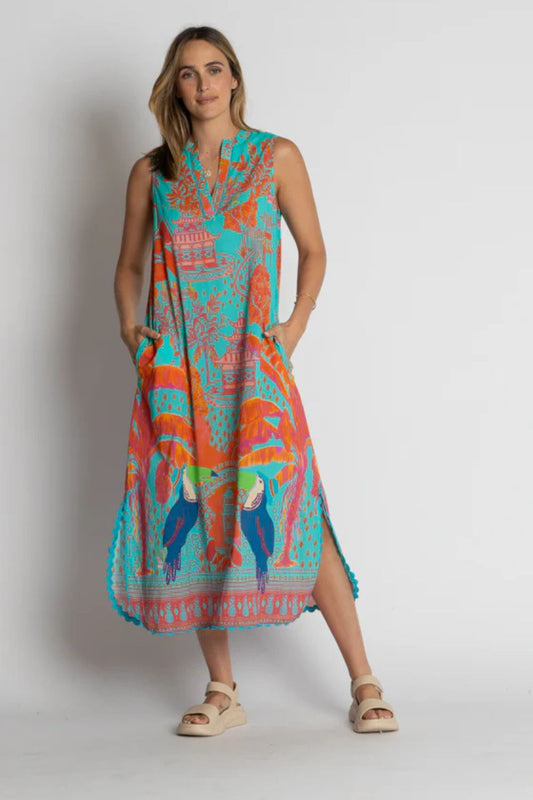 Marquita Sleeveless Maxi | Lagoon