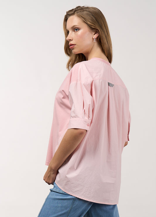 Mixed Media Top | Blush