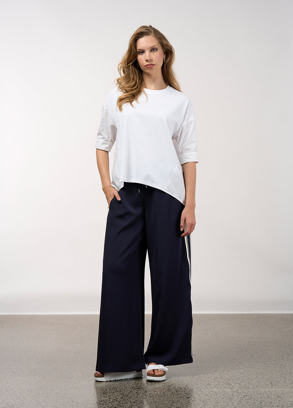 Mixed Media Top | White