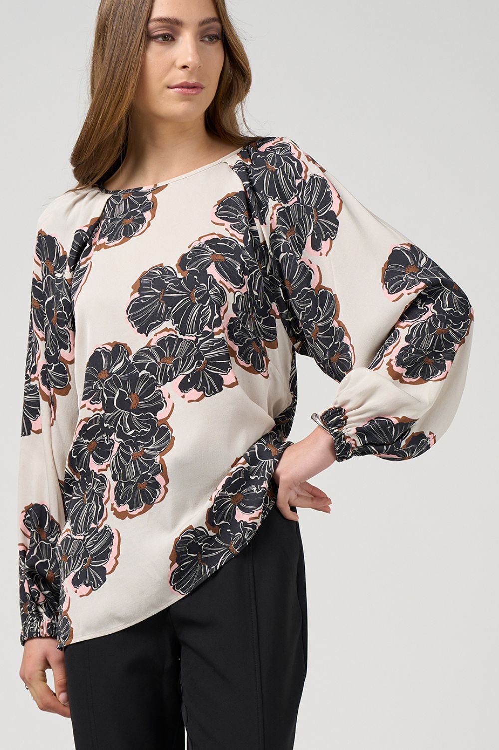 Wood Rose Top | Pumice Multi