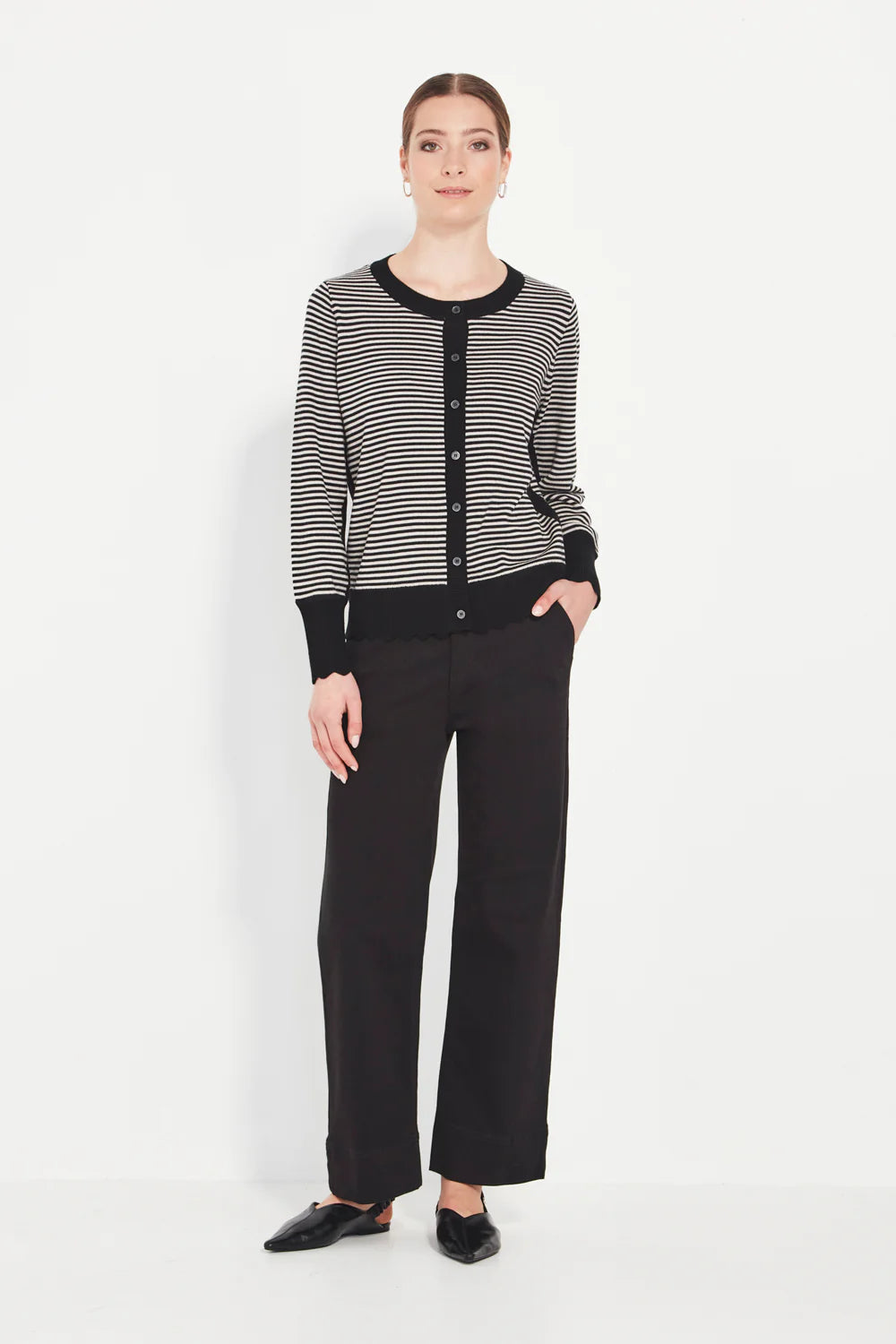 Marcella Cardi | Black/Chalk Stripe