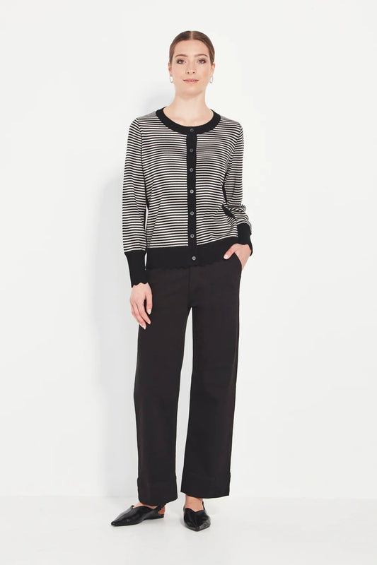 Marcella Cardi | Black/Chalk Stripe