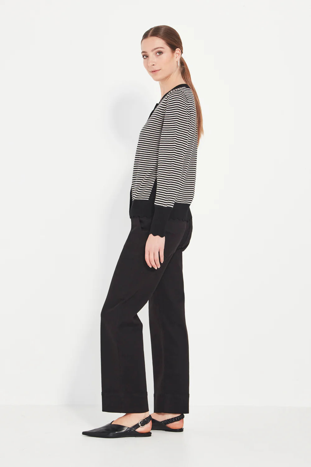 Marcella Cardi | Black/Chalk Stripe