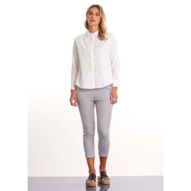 L/S Essential Voile Shirt | White-Marco Polo-Shop 12 Bendigo