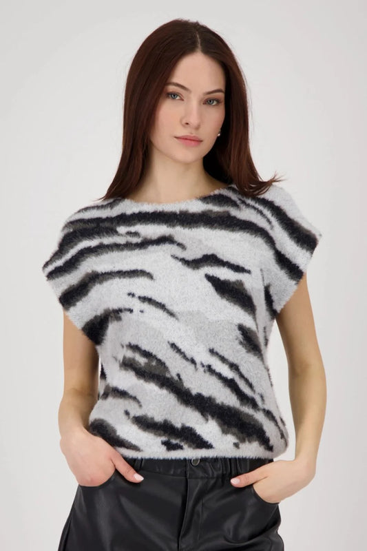 Tiger Plush Vest | Ash Grey