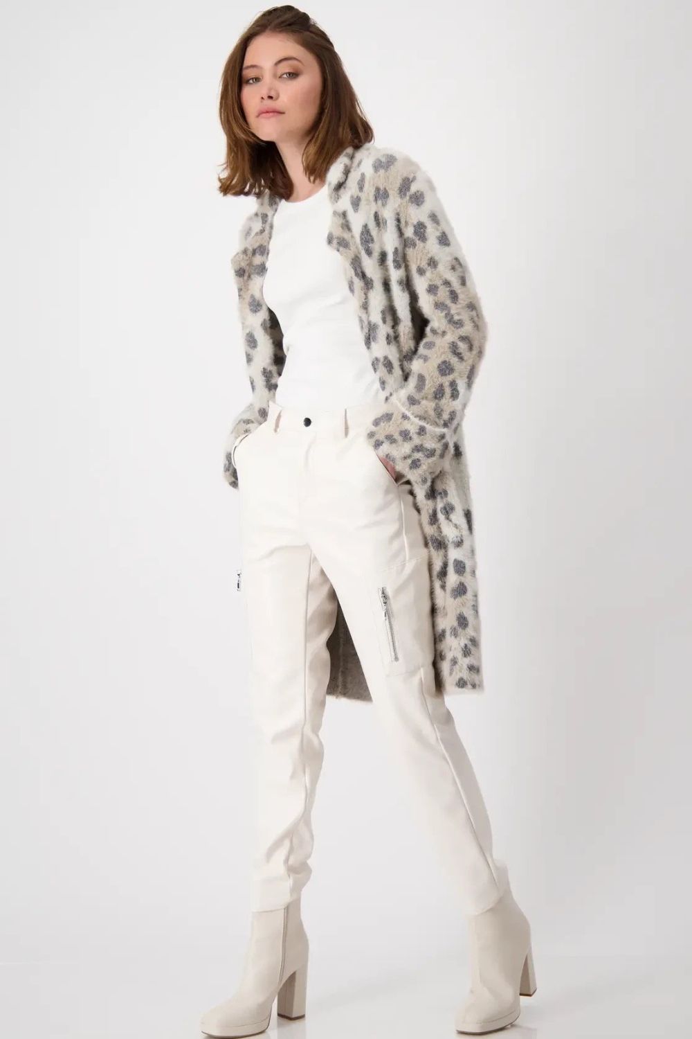 Fleecy Pattern Jacket | Leopard
