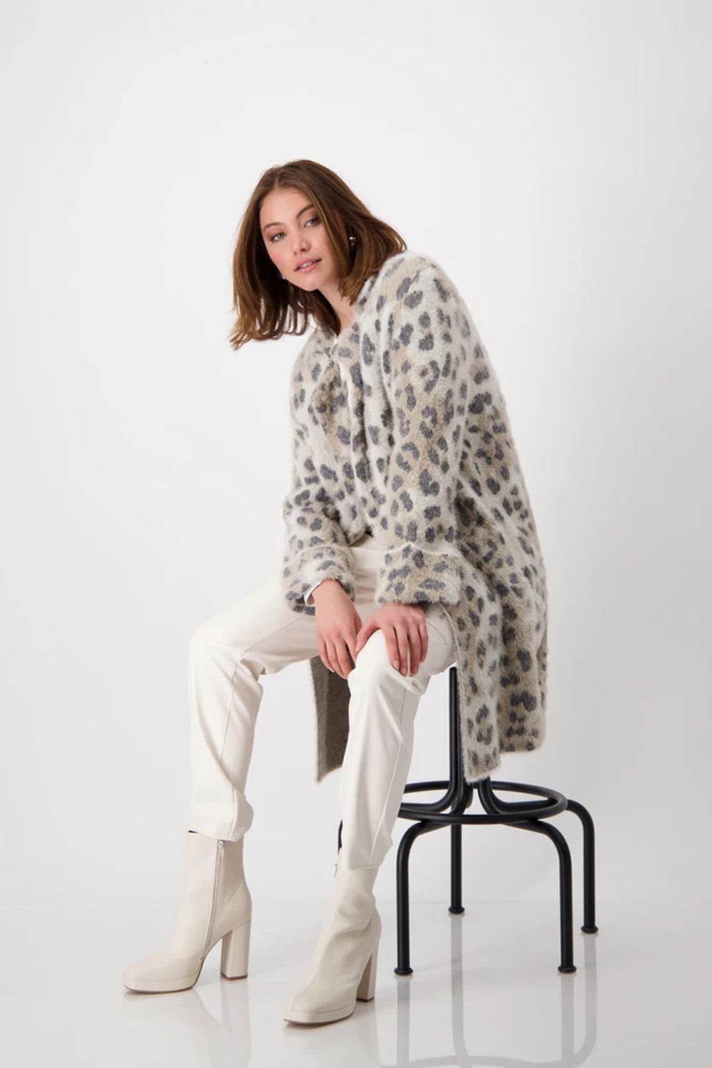 Fleecy Pattern Jacket | Leopard
