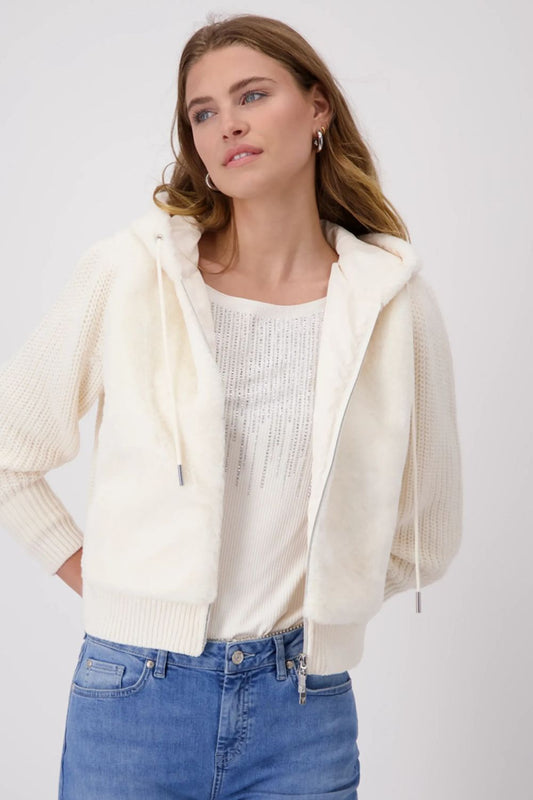Hooded Cardigan | White
