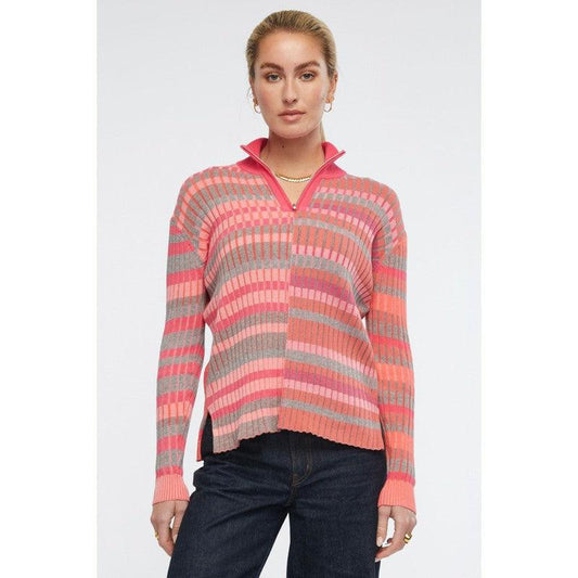 Multi Stripe Zip Up | Musk-Zaket & Plover-Shop 12 Bendigo