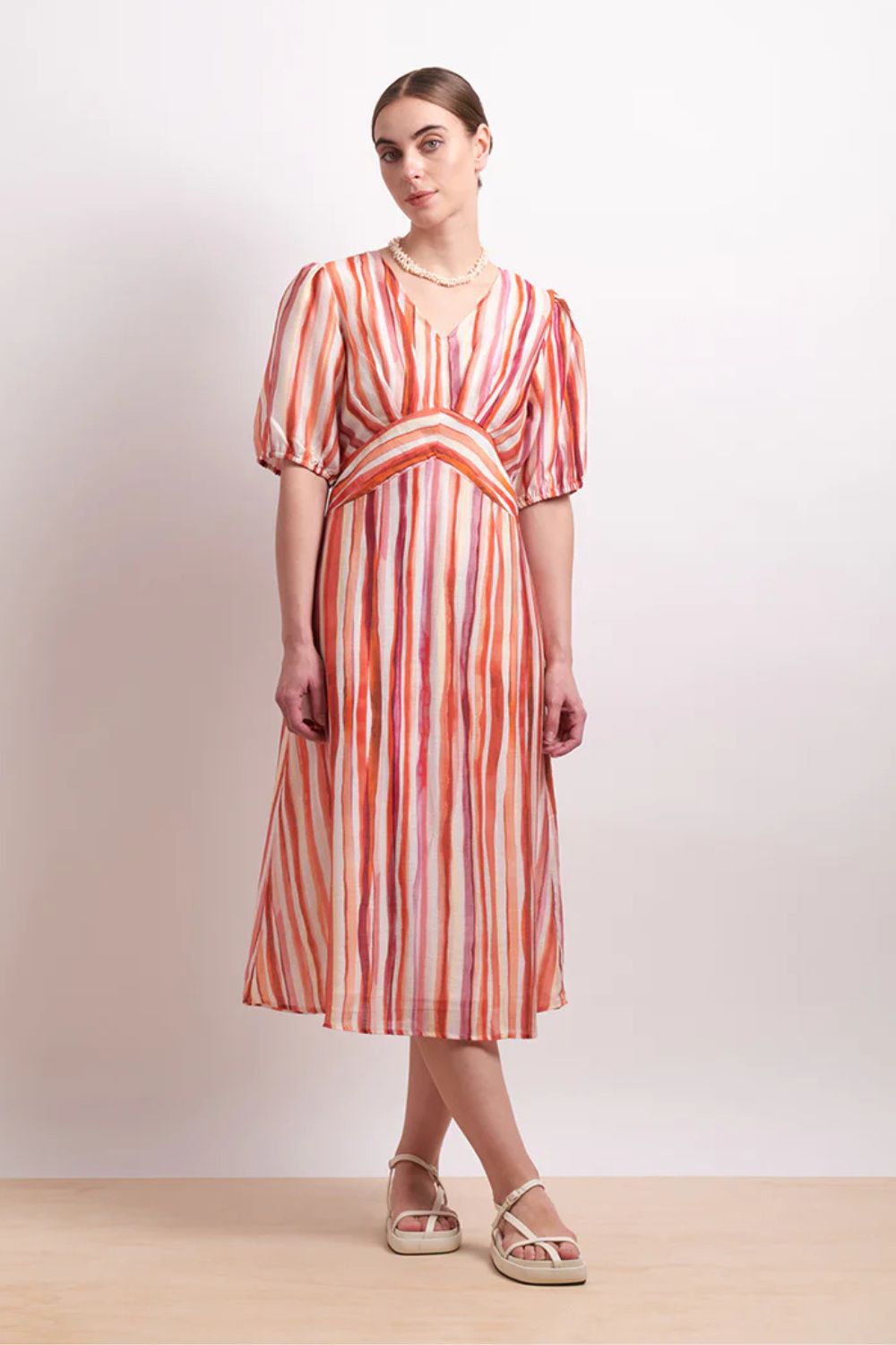 Draw The Line Dress | Koi Stripe