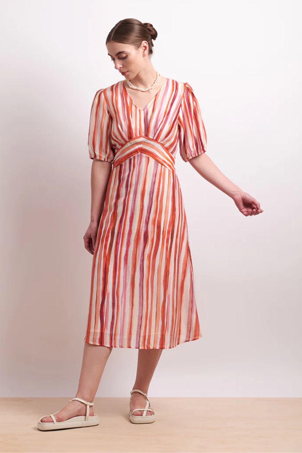 Draw The Line Dress | Koi Stripe