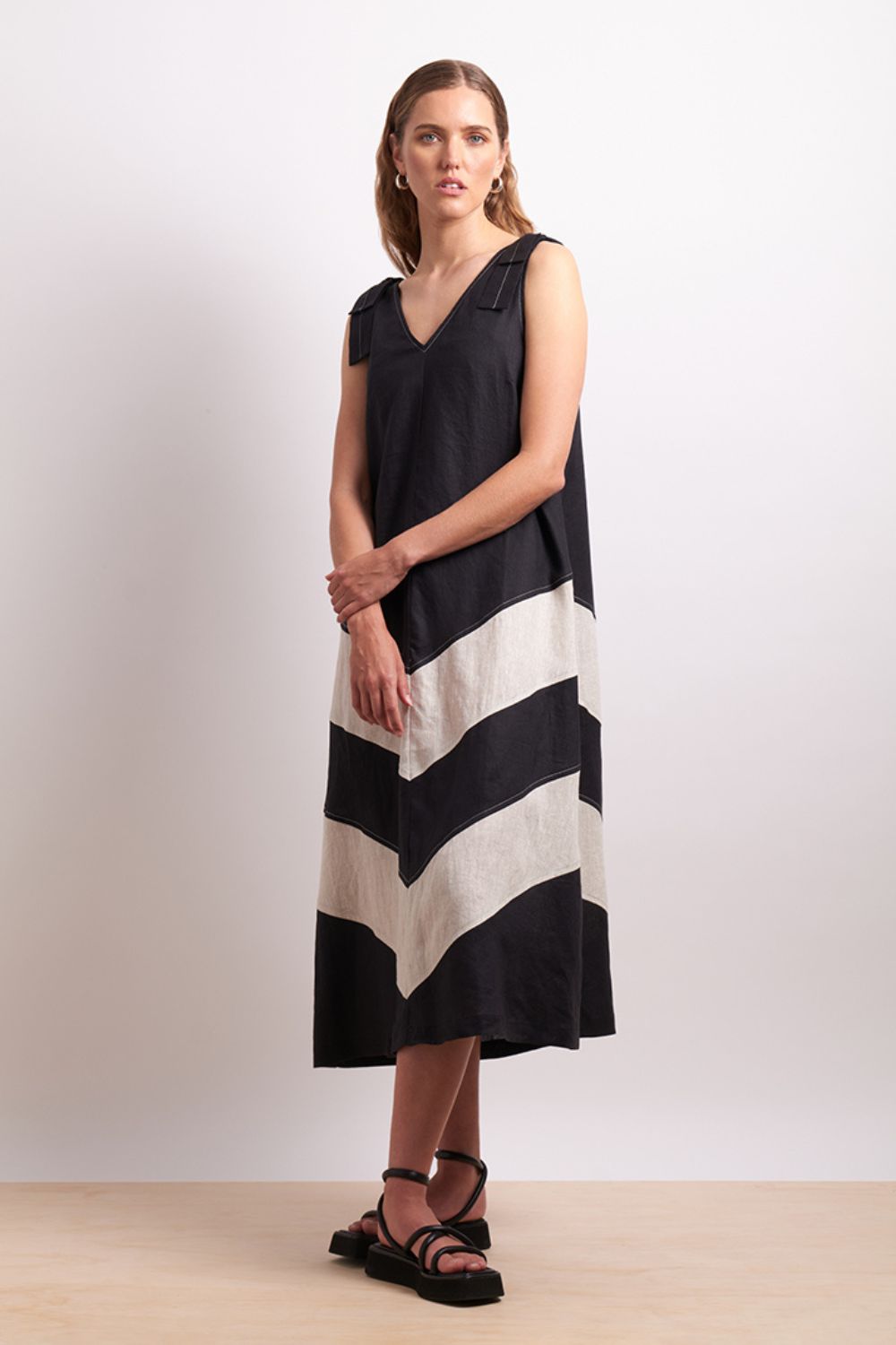 The Mixer Dress | Black/Sesame