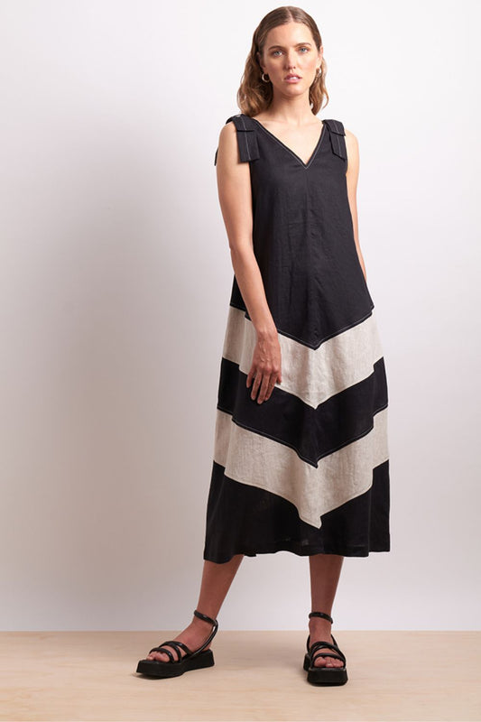 The Mixer Dress | Black/Sesame