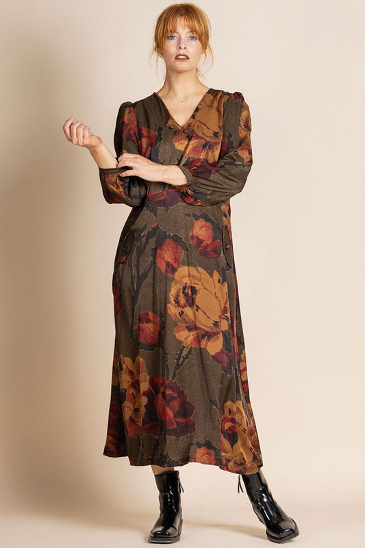 Megan Salmon New 40's Dress | Damask Roses_Shop 12