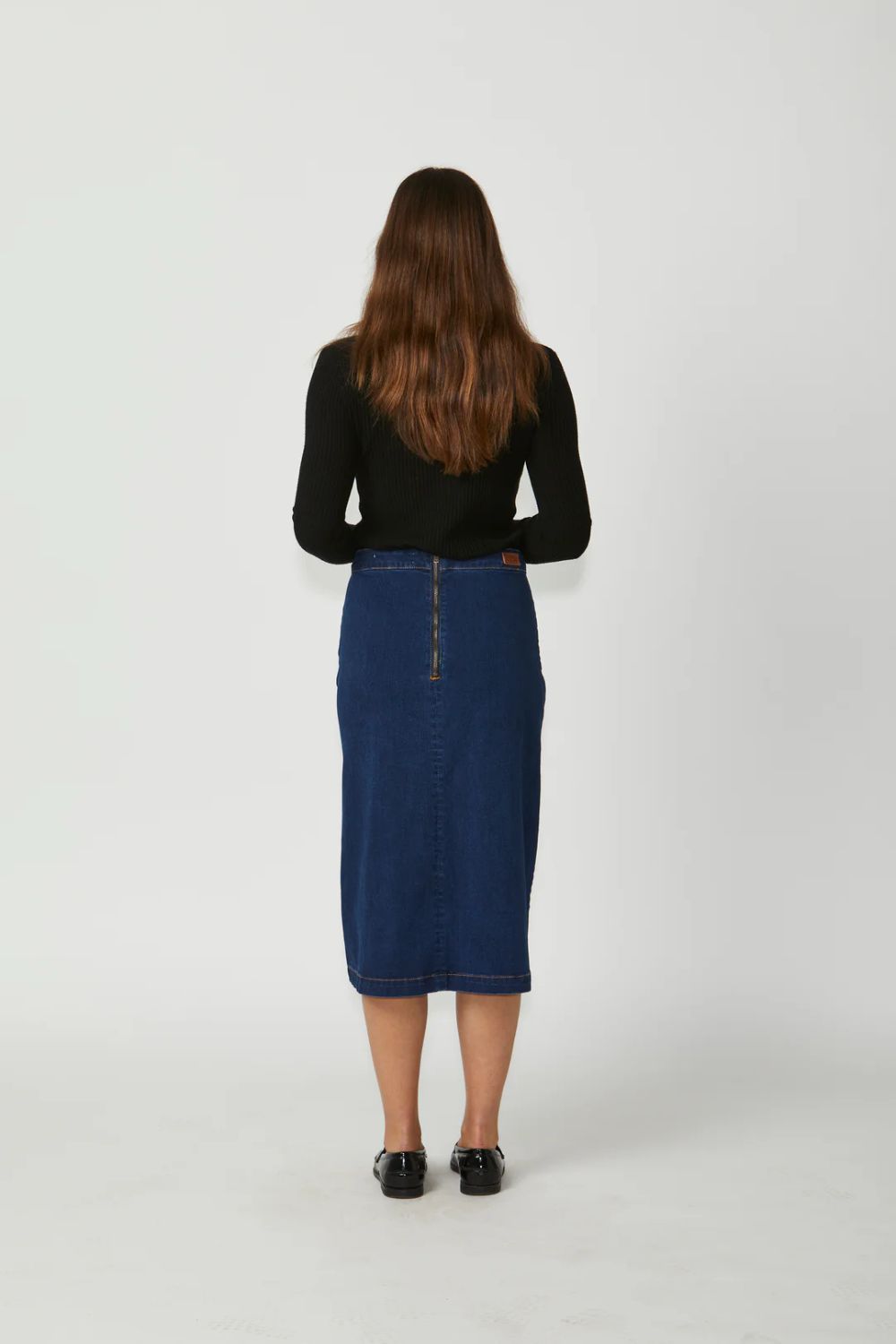 Rhodes Midi Skirt | Denim