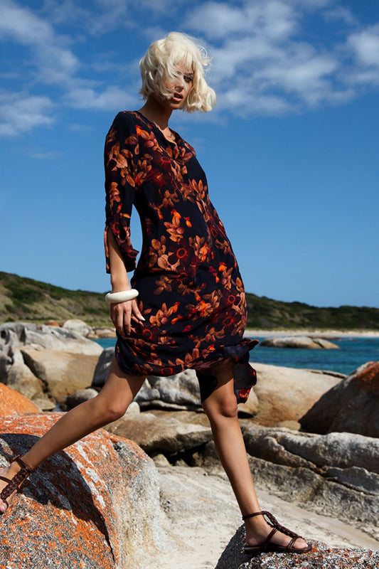 Long Genie Dress | Panarea Navy