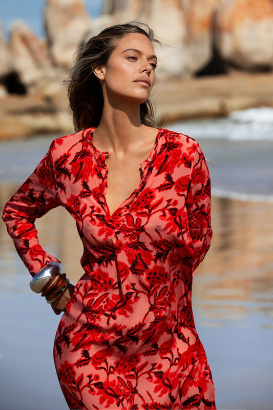 Long Genie Dress | Ibiza Coral