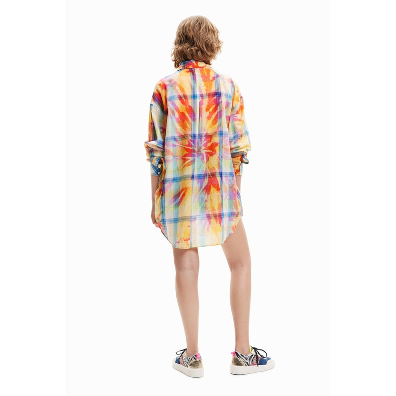 Oversize Tie-Dye L/S Plaid Shirt | Tutti Fruti-Desigual-Shop 12 Bendigo