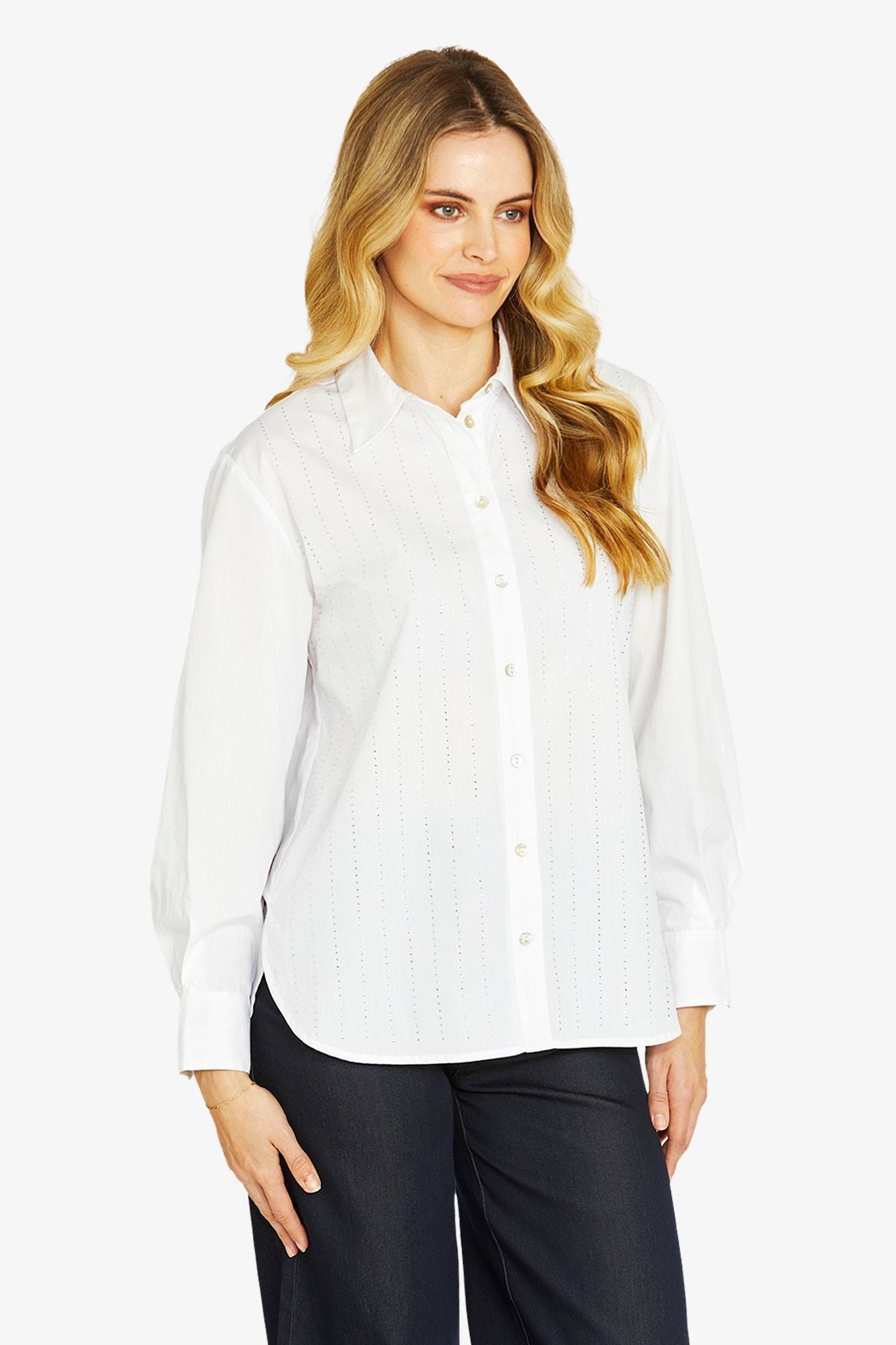 Tina Diamonte Shirt | White