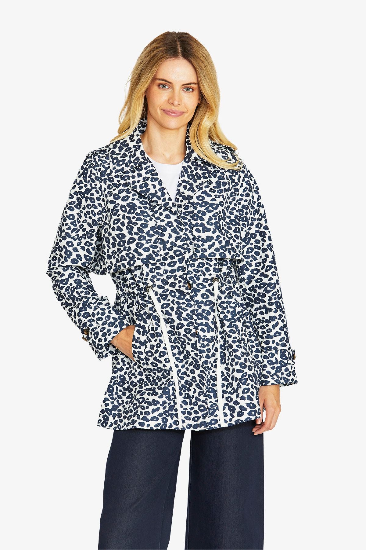 Kendra Cropped Trench | Animal