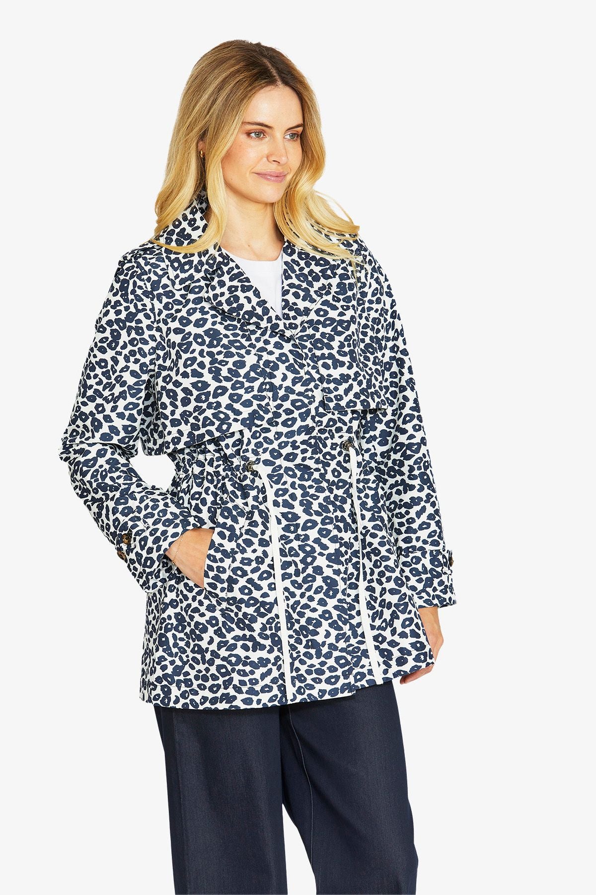Kendra Cropped Trench | Animal