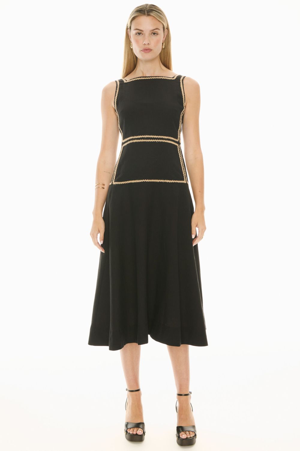 Marlin Raffia Dress | Black